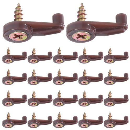 VILLFUL 200 Set Kit Clip Fissaggio Specchi da Parete in Plastica Marrone Supporti Resistenti per Specchi da Bagno e Armadio Montaggio Sicuro Antiscivolo da Muro Accessori Versatili per