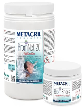 Metacril BromNet 20 Multiaz. 1 KG + BromShock 750gr, per Piscina e Idromassaggio