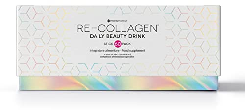Re-Collagen Daily Beauty Drink - Integratore Alimentare - A base di ABC COMPLEX con acido ialuronico - Anti age, per il collagene - 60 stick pack da 12 ml
