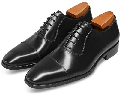 Herren Kleid Oxford Formelle Schuhe Leder Business Schuhe für Herren, schwarz, 44 EU