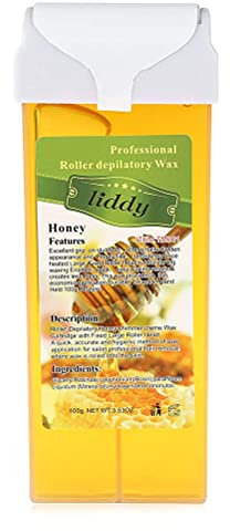 Calayu Enthaarungswachs, 100 g warme Wachspatronen Haarentfernung Bienenwachs Roll-On Heißwachs