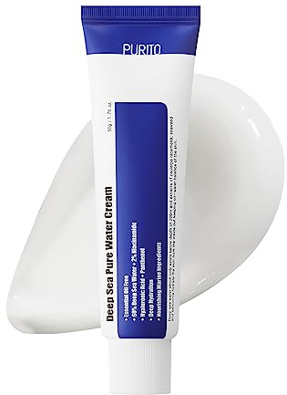 PURITO Deep Sea Cream, Hydration, Lightweight, for All Skin Types, Daily Face Moisturizer, Vegan & Cruelty-Free, Korean Skin Care, 50ml 1.69fl.oz