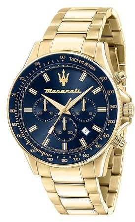 Maserati Orologio Uomo, Collezione SFIDA, in Acciaio, PVD Oro - R8873640008