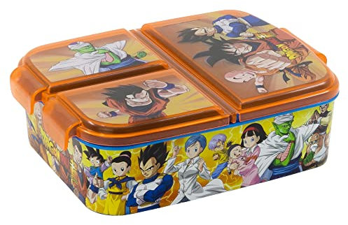 Stor Dragon Ball | Brotdose mit 3 Fächern für Kinder - Kinder-Lunchbox - Snackbox - Dekorierte Lunchbox, Estándar