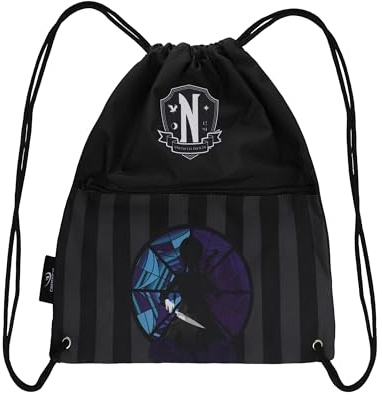 Cinereplicas Mercredi - Sac à dos à cordon Mercredi et son violoncelle 34 * 34.5cm - Licence officelle