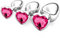 3 Piezas De Metal Anal Butt Plug,S+M+L Adultos Unisex Juguetes Sexuales,De Lujo De En Forma De Corazón Joya,De Juguetes Sexuales Con Crystal Diamond Juguetes (Rojo rosa)