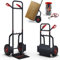 ONBEST Sackkarre klappbar – 200kg Tragkraft – luftbefüllte Reifen – Stahlrahmen leicht – XL Schaufel – Sicherheitsgriffe – Lastenkarre Transportkarre Trolley – Klappsackkarre