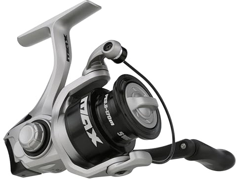 Abu Garcia Max SX Spinnrolle, leichtes Graphit, Rocket Line Management, geflochtene Aluminiumspule, reibungslose Leistung beim Süß- und Salzwasserfischen - in verschiedenen Größen erhältlich