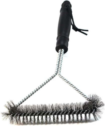 SkyJoy® Spazzola Barbecue. Setole in Acciaio Inox. Pulizia Triangolare a 360°. Adatta per fornelli, Griglie a Gas, Griglie a Carbone e Griglie in ghisa.