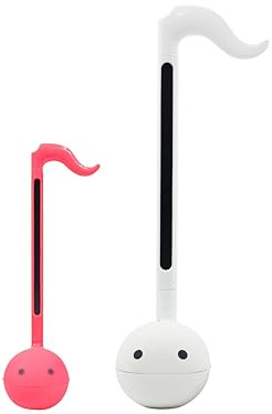 Otamatone RG [Hot Pink] and Otamatone Deluxe [White] Bundle Japanese Electronic Musical Instrument Portable Music Synthesizer Maywa Denki Award Winning Educational Fun Gift for Children Teen Adult