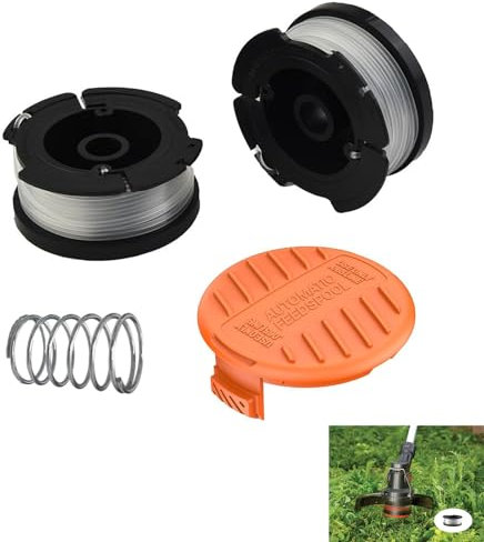 3 PCS Black And Decker Strimmer Spool, Strimmer Spool for Black and Decker, Strimmer Wire, Decker Reflex Strimmer Spool Line, Trimmer Spool Line Φ1.65mm Double Autofeed Spools Replacement Compatible