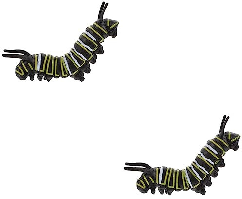 GETAJGHSD 2stücke Funny Caterpillar Modellspielzeug Für Simulation Als Pädagogisches Tiermodell Für Und Spielzwecke