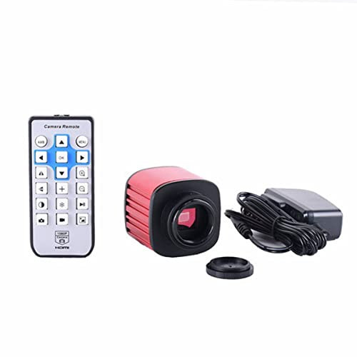Lab Microscope Accessories 16MP Full HD 1080p HDMI USB Industrial Digital Electronic Microscope Camera Zoom 150x C-Mount Zoom Lens(Camera Red)