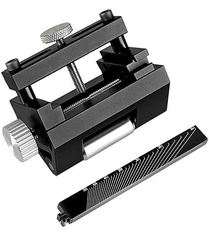 Iyalezirk Aiguiseur à couteaux pour le travail du bois aiguiseur à angle fixe aiguiseur pour le travail du bois à angle fixe + ciseau noir