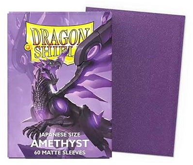 Dragon Shield | Japanese Size Card Matte Sleeves | 60 CT - Smooth & Tough Premium TCG Sleeves - Compatible with Yu-Gi-Oh, Naruto, Cardfight & Vanguard | Amethyst