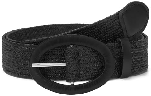 WHIPPY Stroh Gewebte Elastische Taillengürtel für Damen Boho Frauen Geflochtener Rattan Breiter Gürtel Stretch Taillengürtel