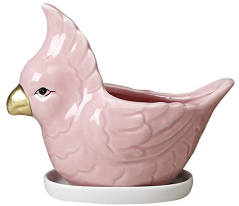 ibasenice 1 Satz Blumentopf Aus Keramik Dekorativ Kleiner Behälter Papageien Pflanzer Container Saftig Topf Für Pflanzen Im Innenbereich Süßer Sukkulententopf Lustige Sukkulentöpfe Rosa