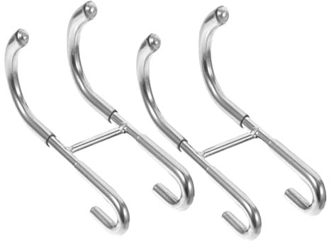 NUOBESTY Ganci Per Porta Doccia in Acciaio Inox 304 Antiruggine Ganci Sopra Porta Doccia Per Asciugamani Bagno Set 2 Pezzi Senza Fori Organizzazione Spaziale