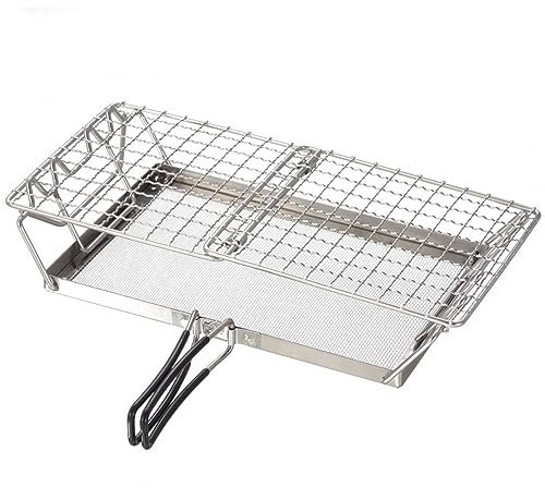 Camping Bread Toaster Pliant Poêle Pliant Grille-pain en Acier Inoxydable Grill adapté à la Randonnée en Camping