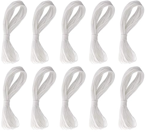 Livawnd 10M Heavy Duty Picture Hanging Cord - 4mm White Braided Nylon Rope, 10kg Load Capacity, Low Stretch Strong String for Mirrors, Canvas, Paintings & Wall Decor-1