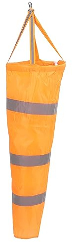 Windsock Wind Direction Measurement Sock Bag Orange Polyester 80cm for Outdoor Airport (Reflective Style)