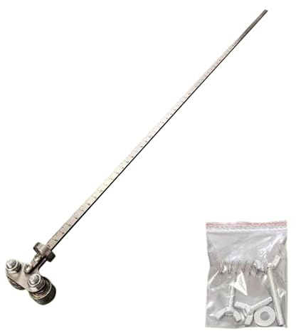 Rail de guidage scie circulaire, outil jauge mesure réglable 60 cm, guide positionnement précision avec échelle de marquage, règle robuste avec rail en aluminium, pour menuiserie ind
