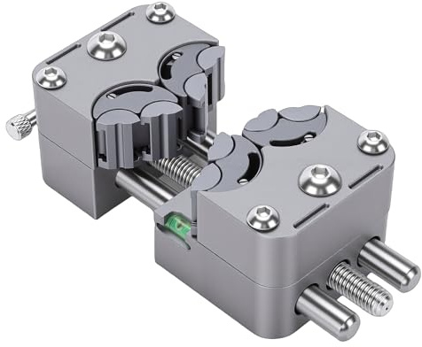 Fractal Vise Drill Press Vise 304 Stainless Steel Mini Bench Vise with Anvil Multi-Jaw Design Precise Clamping for Crafts Electronics Repair