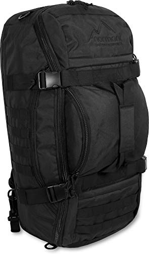normani 2 in 1 Schultertasche mit Rucksackfunktion 52 L Trage-Tasche und Rucksack in Einem mit vielen Taschen Security Tasche Black Panther