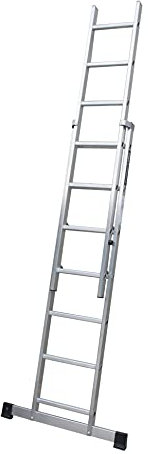 ALTIPESA Escalera Profesional de Aluminio de Apoyo Extensible con Barra estabiliadora 2 x 7 peldaños Serie Top