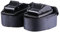 Set di 2 cinghie di tensione di alta qualità con chiusura a morsetto, colore nero e protezione della fibbia in gomma, lunghezza 4 m, larghezza 25 mm, portata fino a 540 kg