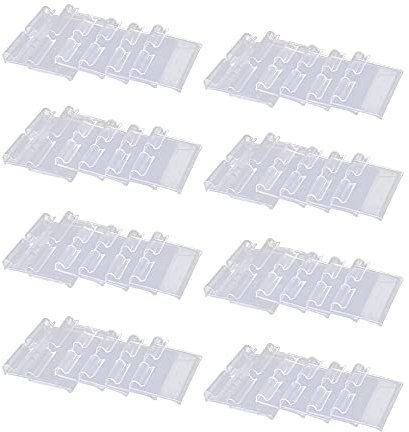 WYAN 48 Stück Etikettenhalter aus Kunststoff, Transparent Preisschild Etikettenhalter, Kunststoff Regal Etikettenhalters, Perfekt für Shop Supermärkten(7 * 4cm)