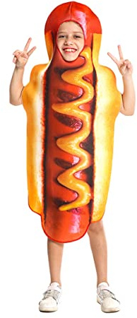 SEA HARE Déguisement de Nourriture Drôle de Hot Dog Unisexe Pour Enfants(Taille unique : 4-8 ans)