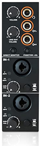 Audio Interface for PC Computer Recording Audio Interfaces 2 in 2 out, Suit for Music Studio Equipment Recording 2 XLR Audio Interface +48V Phantom Power(Windows 7 and above)