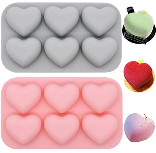 Valentines Moulds-BSNRDX Valentine's Day Heart Shape Reusable Gummy Moulds Ice Cube Trays Candy Baking Tray for Sweet Candy Chocolate Ice Cube Trays Candy Baking Tray for Sweet Candy Chocolate Ice Cub