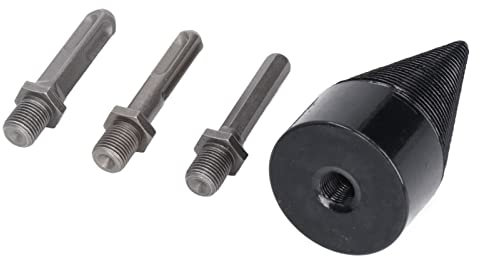 Punte per Trapano Spaccalegna 50 mm, 4 Pezzi Punte Coniche per Legno Duro, Accessori per Trapano Elettrico Pesante, Ideali per Spaccare la Legna da Ardere, Senza Brand