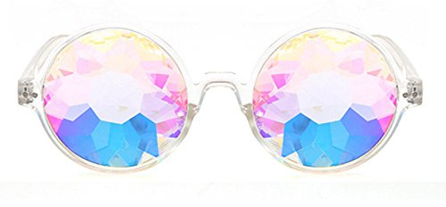 CRAKES Kaleidoskop-Brille - Transparent, Regenbogen-Effekt, Stoßfest, Unisex, All Ages, 1 x Kaleidoskop-Brille, TOYS_AND_GAMES