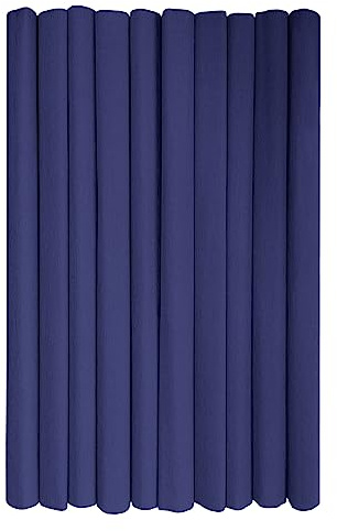 Interdruk – Crêpepapper Rullar för Barns DIY och Dekorationer - Paket med 10 rullar (50 cm x 200 cm, 28 g/m2) – 16 marinblå