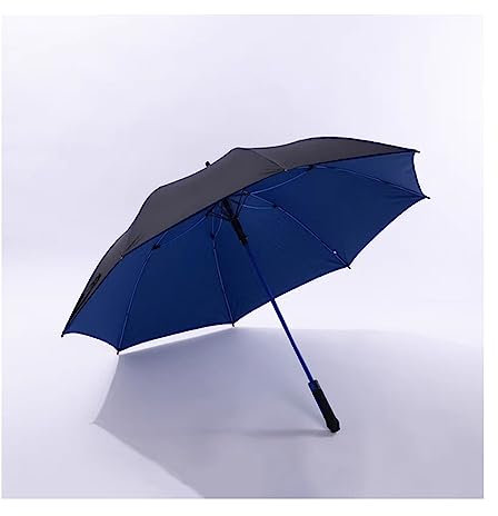 SAFWEL Tragbarer Golfschirm, großes, übergroßes Doppeldach, belüftet, Winddicht, wasserdicht, UV-Schutz, for Männer und Frauen (Color : Blue)