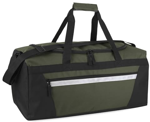 Sac de sport de voyage de 40 litres, 55,9 cm pour homme et femme, grand sac de sport avec bandoulière, sections, vert chasse, 22”L x 12”W x 9”H, Sportif
