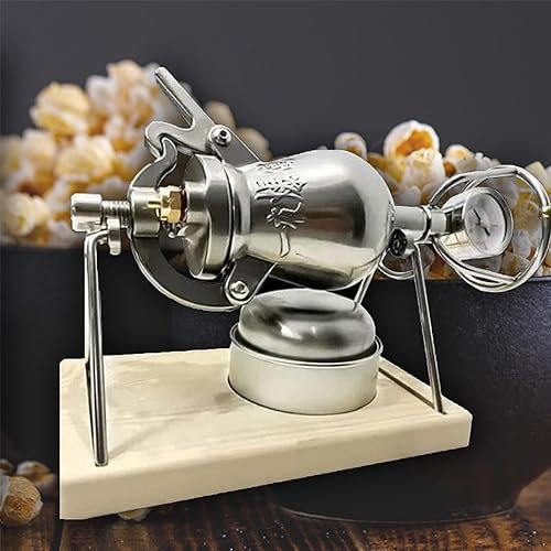 Traditional Popcorn Machine, Open Fire Heating Popcorn Maker, Stainless Steel Mini Popcorn Pot, Hand Popcorn Popper for Home Party