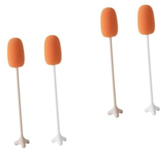 Ciieeo 4pcs Professional Bottle Cleaning Brush Long Bottle Sponge Brush Water Feeding Easy to Clean Inside