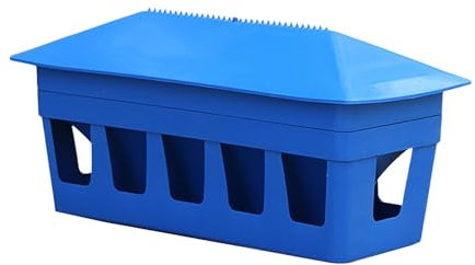 Gralara Taubenfutterspender, Waschbar, 12 Löcher, Schlitz, Geflügel, Futtertrog, Große Kapazität, Schüssel