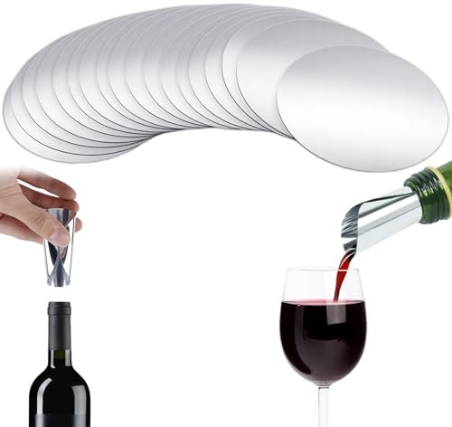 Vertedor de vino, 100 unidades, con placas, ayuda para verter sin goteo, reutilizable, antigoteo, para botellas de vino, ayuda para verter vino