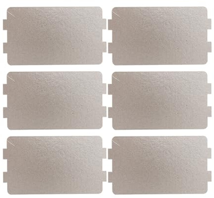Lámina de Mica para Horno Microondas 6 Piezas, Placa | Mica Plateada, Corte Sencillo y Montaje Rápido, Repuesto para Reparación Doméstica