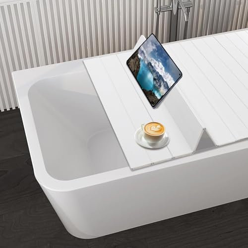 Suixtil Faltbares Badewannenpaneel Badewannenablage Badewannenpaneel PVC-Badewannenisolierung, 70 x 170 x 0,65cm, weiß