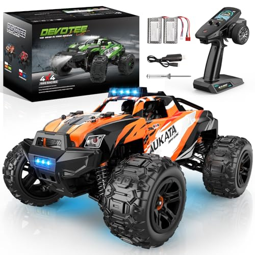 Dromlag Macchina Telecomandata 40 KM/H,1:18 4WD Macchina Radiocomandata Giocattoli con Luce, IPX4 Impermeabile RC Auto Macchina per Bambini Adulti - Regalo Bambini e Adulti