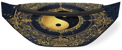 Riñonera Tai Chi Yin Yang para mujeres, hombres, niños, niñas, niños, riñoneras, riñoneras, bolsa de cinturón para viajes, deportes, correr, color, M, Organizador de bolsas