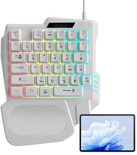 Veasbuu Teclado mecánico, teclado mecánico con una sola mano, teclado programable, teclado mecánico portátil, teclado ergonómico para juegos, teclado mecánico compacto, teclado con una sola mano