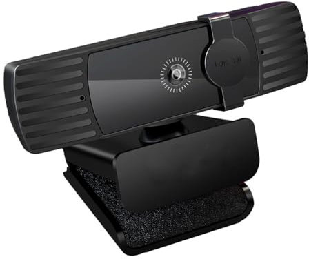 Cámica Web Full HD 1080p con Micrófono, Cámara Web USB con Lente Gran Angular de 1120 °, Reducción de Ruido, Enchufe y Reproducción, Rotación de 360 ​​°, para PC Portátil