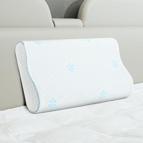 CloudÉtoile Nackenkissen Kopfkissen Memory Foam – Memory Schaum Kissen Seitenschläferkissen Nackenstützkissen, Komfort Kissen Viscoschaum Schlafkissen für Seiten Rücken Bauchschläfer, 60x35x9 cm